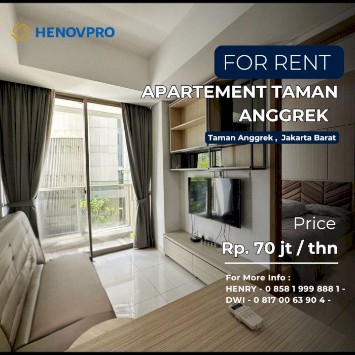 Taman Anggrek Residence Unit 1BR Full Furnish Low Floor