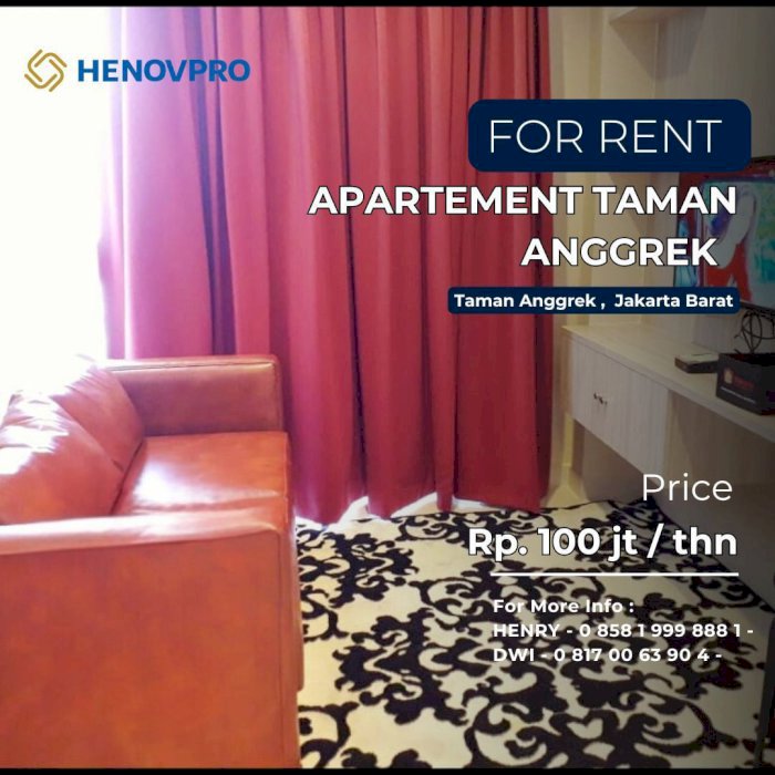 Taman Anggrek Residence Unit 3BR Full Furnish High Floor Best Unit