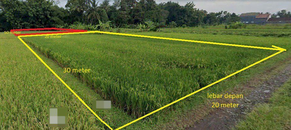 Jual tanah lokasi strategis di Sleman,Yogyakarta