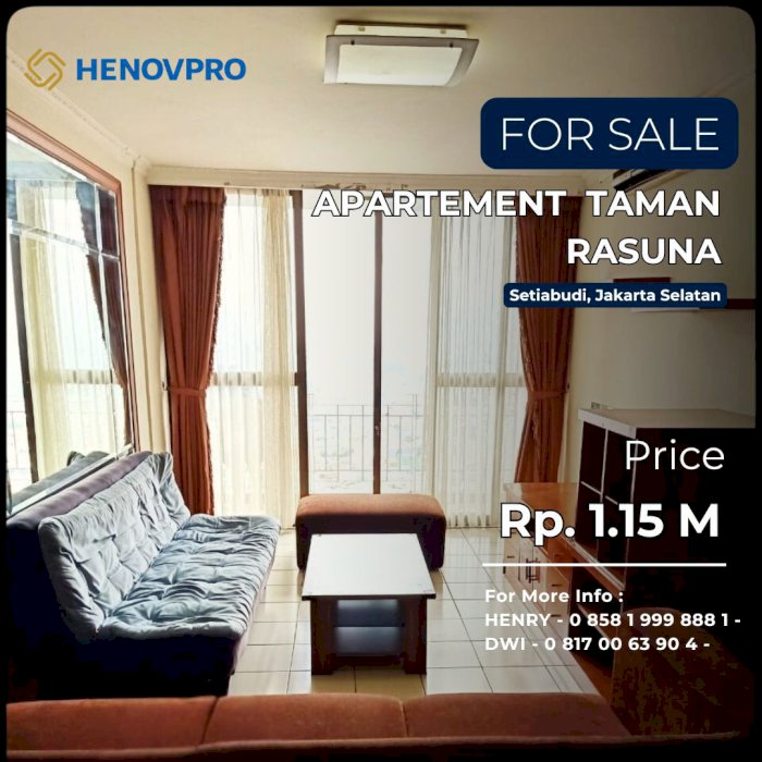 JUAL RUGI Taman Rasuna Unit 2+1BR City View Sdh Renov