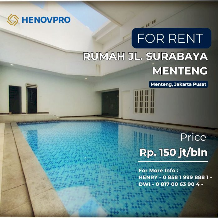 Rumah Jl. Surabaya Menteng, Bisa untuk Komersil, Cocok utk Kantor