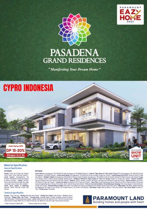 PASADENA GRAND RESIDENCE SERPONG TANGRANG BERSAMA CYPRO INDONESIA