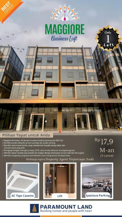 OFFICE BUILDING MAGGIORE BUSINESS LOFT GADING SERPONG PARAMOUNT LAND