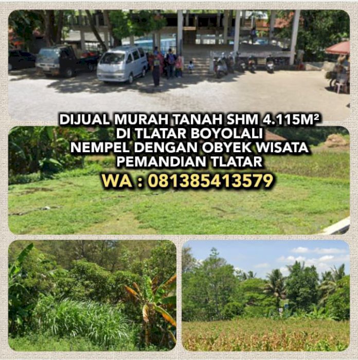 Dijual tanah murah lokasi strategis kota boyolali jawa Tengah