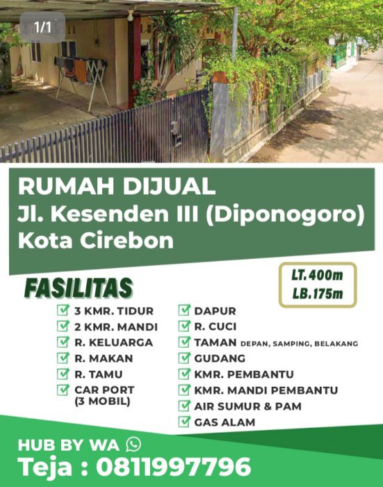 Dijual rumah siap huni fasilitas lengkap strategis kota cirebon