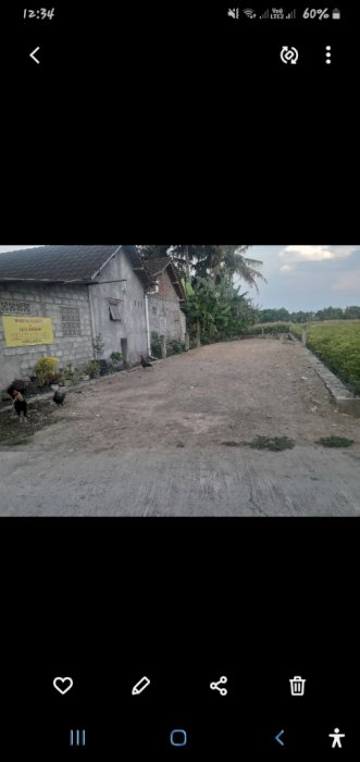 Tanah bekas sawah di area bantul selatan
