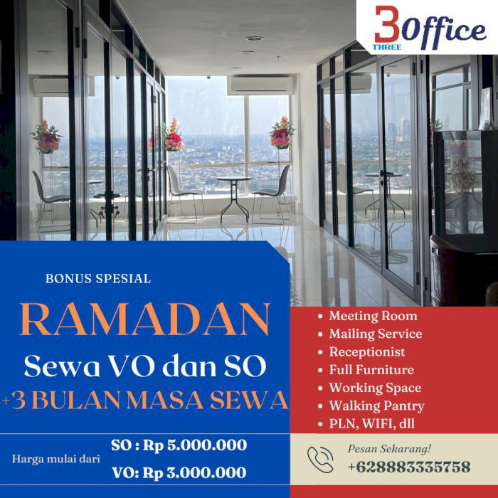 Bonus Ramadan, Sewa 1 Tahun Dapatkan 3 Bulan Virtual Office Gratis