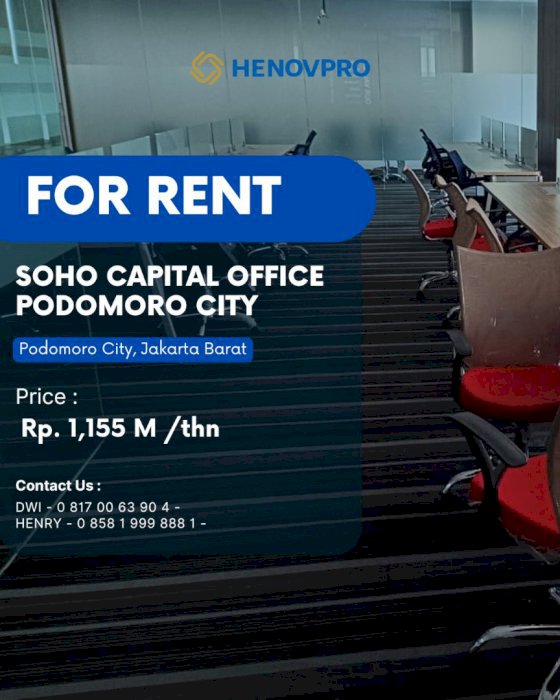 Soho Capital Office Space For Rent Mid Floor with Best City View