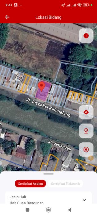 DIJUAL CEPAT  TANAH ,LOKASI JL INSPEKSI KALIMALANG COCOK UNTUK USAHA