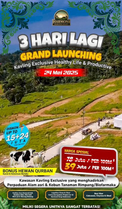 Grand Louncing Tanah Kavling Harmoni Horizon Valley Bogor Timur