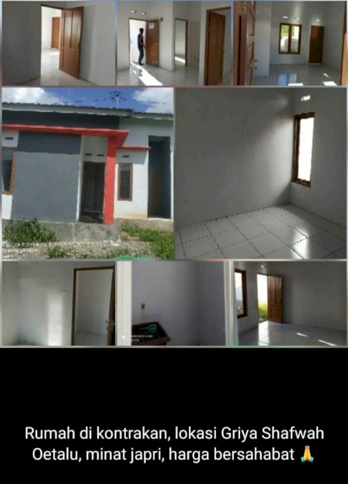 Rumah Dikontrakan di Perumahan Graha Shafwa Oetalu Kupang