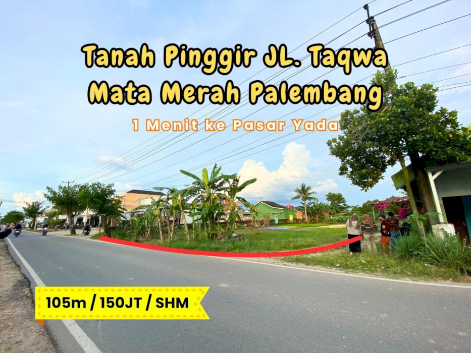 Dijual tanah strategis Jalan Mata Merah Palembang