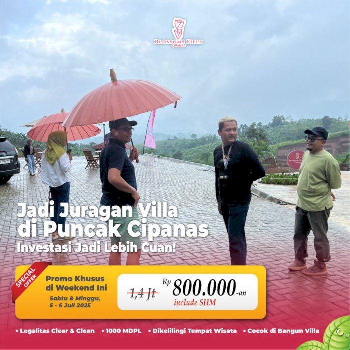 Jual tanah murah cocok untuk investasi area cipanas puncak bogor