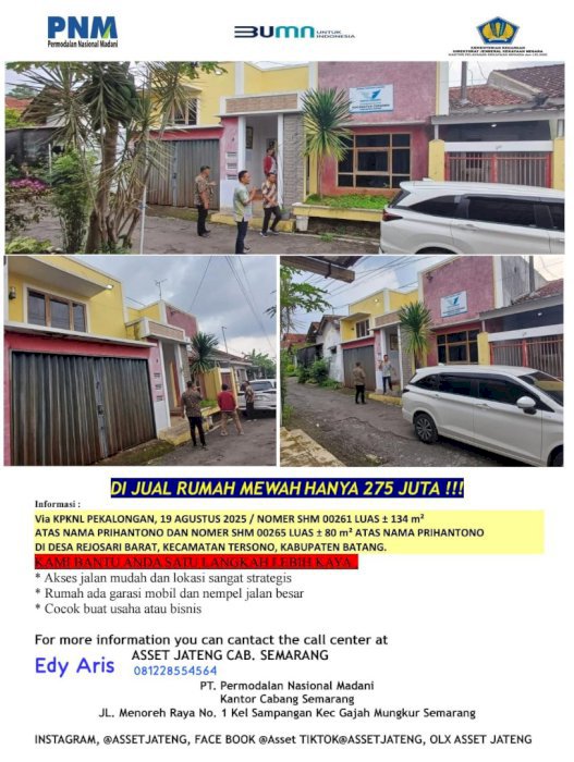 Di jual rumah rejosari barat