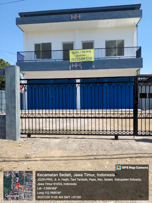 Dikontrakan Ruko 2 lantai, luas bangunan 300 m2, luas tanah +/- 372 m2