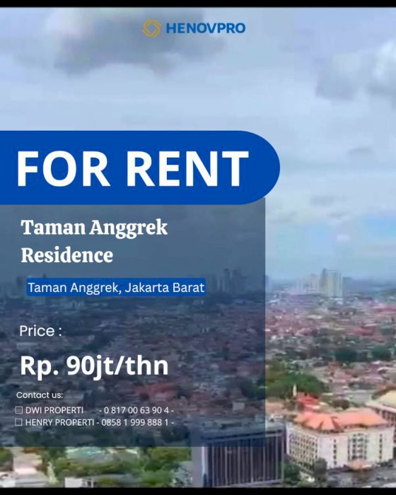 BRAND NEW Taman Anggrek Residence Unit 2BR  Full Furnish