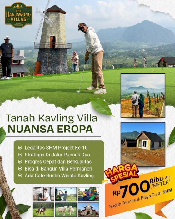 TANAH MURAH NUANSA EROPA SUDAH SHM