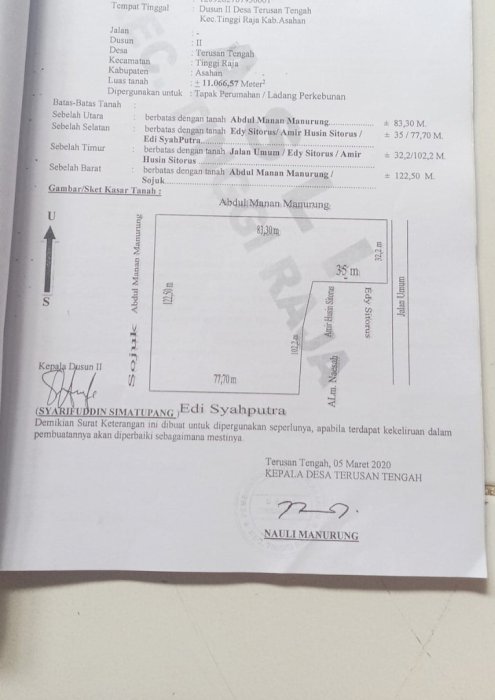 DI JUAL RUMAH & TANAH KEBUN SAWIT