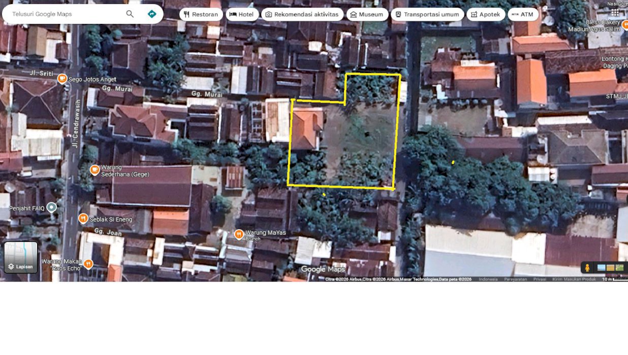 Tanah Pekarangan Tengah Kota Madiun