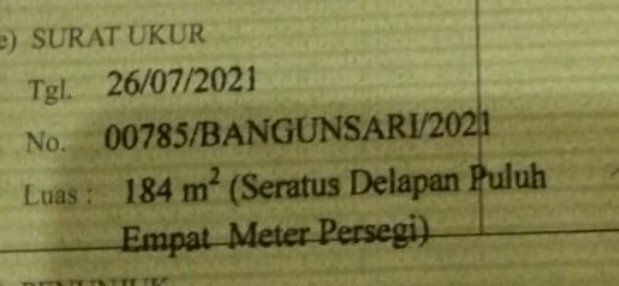 DIJUAL CEPAT SATU BIDANG TANAH DENGAN 2 SHM BELAKANG PASAR DOLOPO