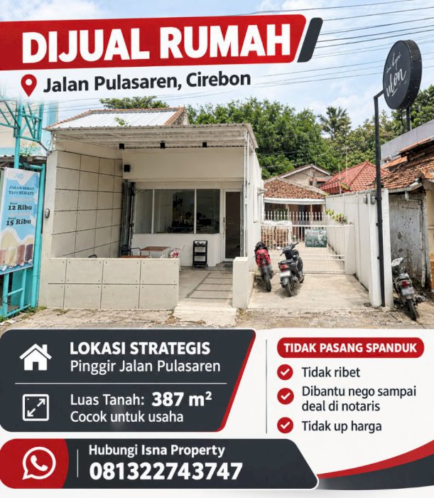 Dijual rumah di Pulasaren kota cirebon