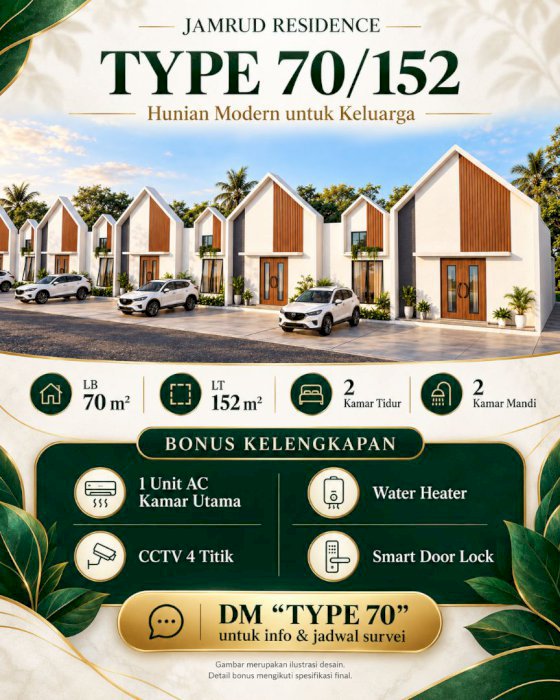 Rumah Baru Type 70/152 - JAMRUD RESIDENCE, UNGARAN - SEMARANG / SHM