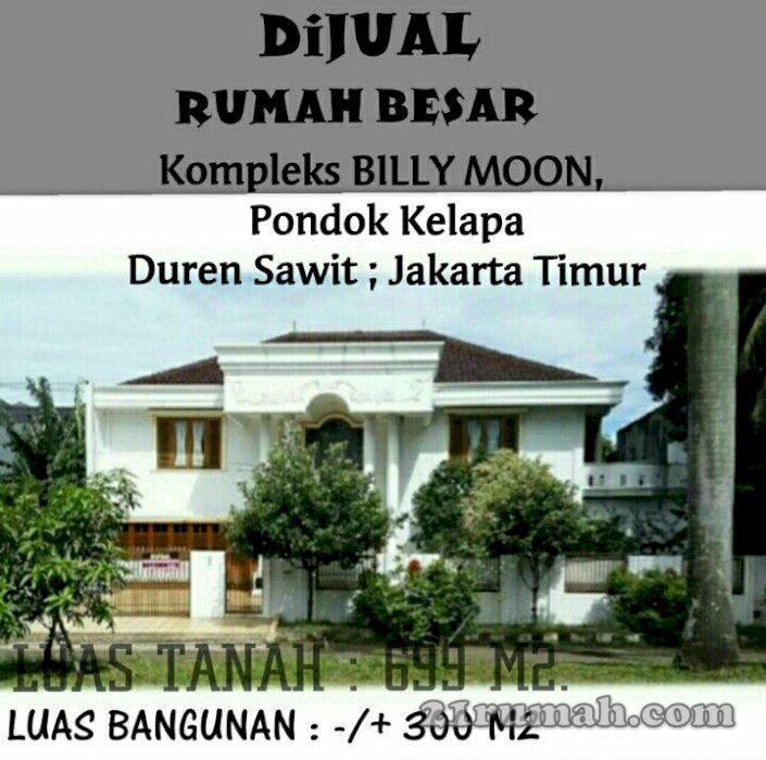 Di jual Rumah Komplek Billy Moon Kelapa Sawit Jakarta Timur 