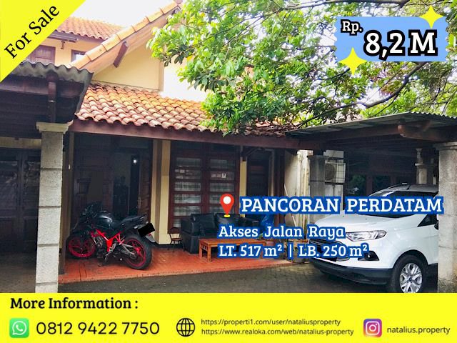 Dijual Rumah Pancoran Perdatam Cocok Untuk Kost Strategis Jalan Raya