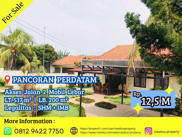 Dijual Rumah Asri Pancoran Perdatam Lokasi Strategis Akses 2 Mobil