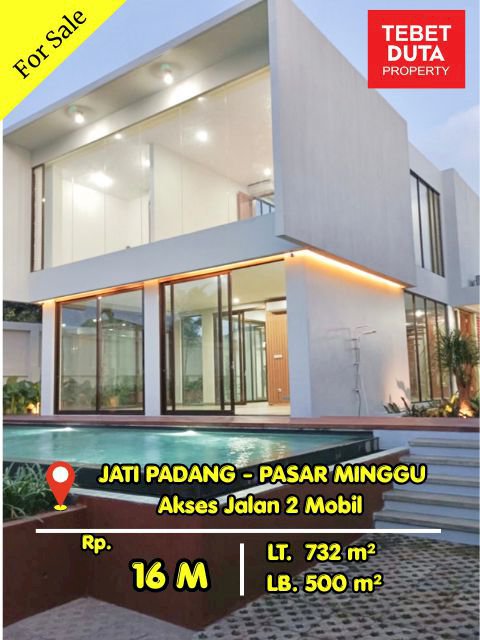Dijual Rumah Jati Padang Modern Tropical Lokasi Strategis Akses 2Mobil