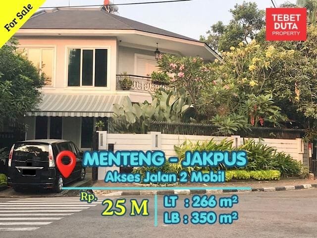 Dijual Rumah Menteng Lokasi Strategis Dekat Taman Suropati Jalan Lebar