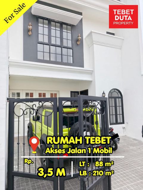 Dijual Rumah Brand New Tebet Modern Siap Huni Strategis Jalan 1 Mobil