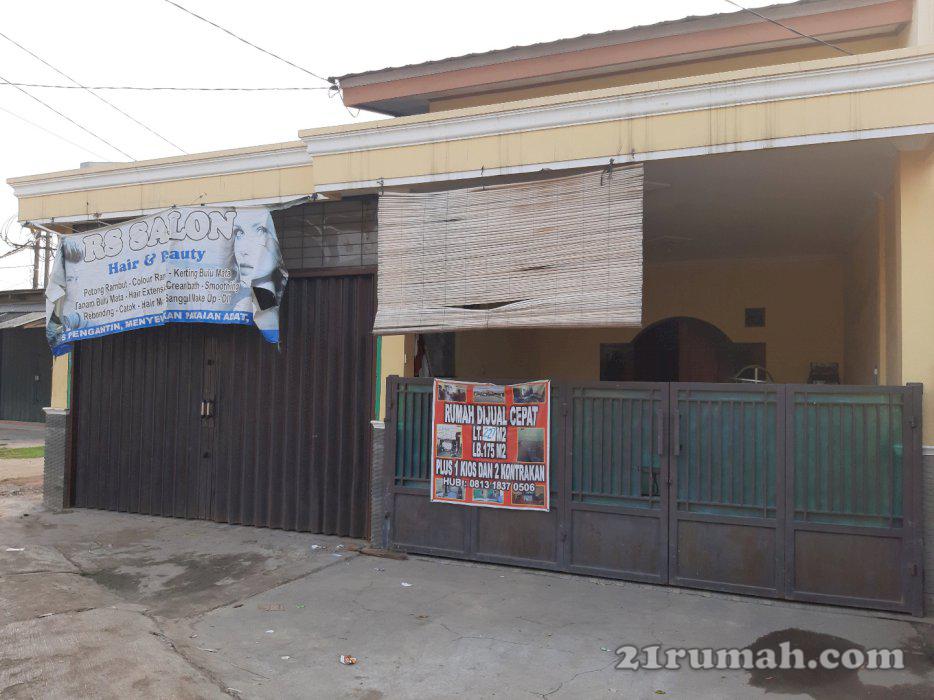 Jual cepat Rumah + Kios + Kontrakan 2 pintu