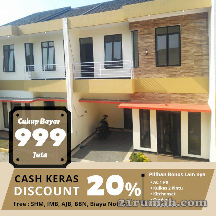 Diskon 20% rumah 2 lantai di Kranggan Jatisampurna | dekat ke Tol & LRT Cibubur