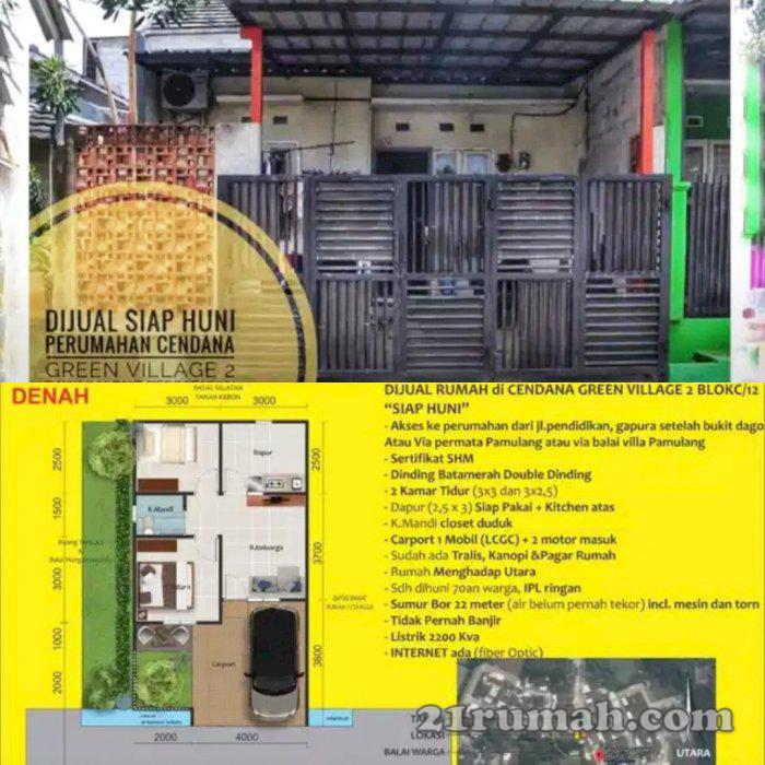 Dijual SEGERA rumah Cendana green village 2 rawakalong