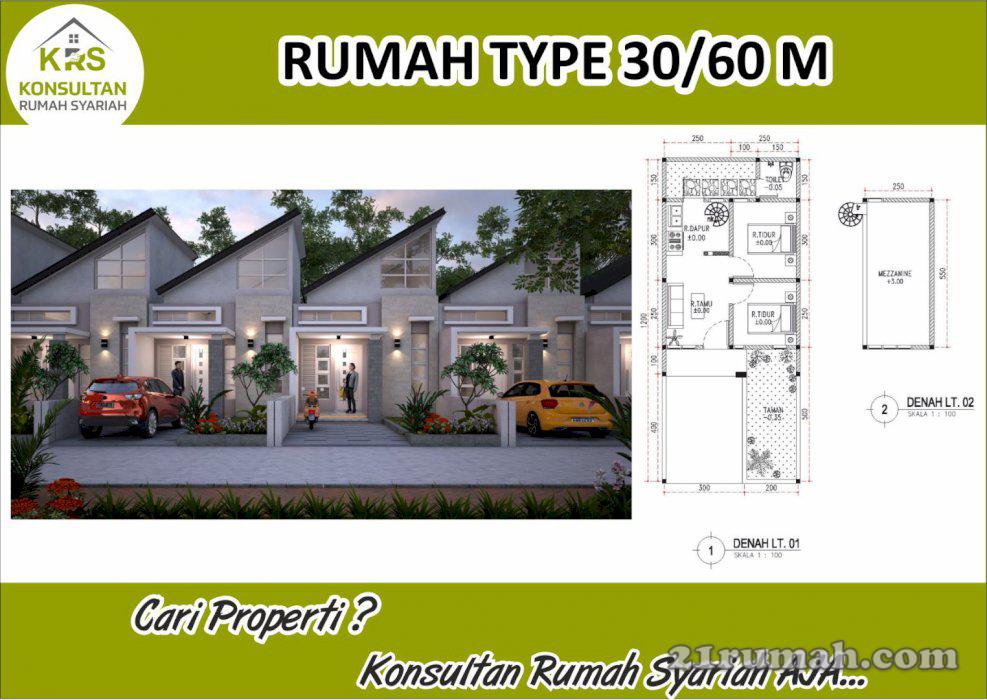Rumah 1 Lantai dengan Mezannine di Bandung 
