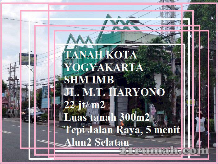 SHM IMB Tanah Kota Jl. M.T. Haryono