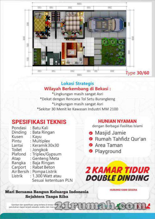 Jual Rumah Bogor tipe 30/60 murah