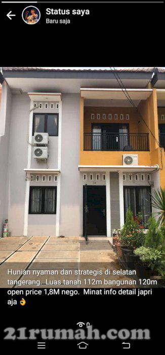 Dijual rumah cluster di pondok benda tangerang 