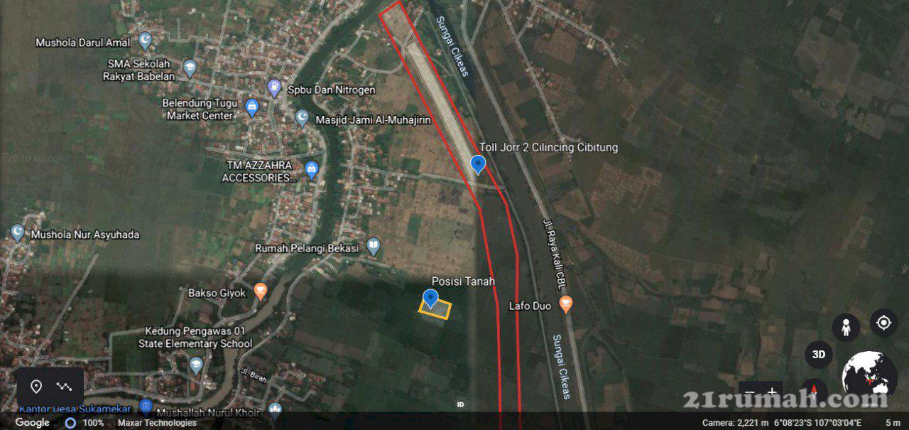 Dijual Cepat Tanah Seluas 3660 m2 Dekat Jorr 2 Cilincing Cibitung