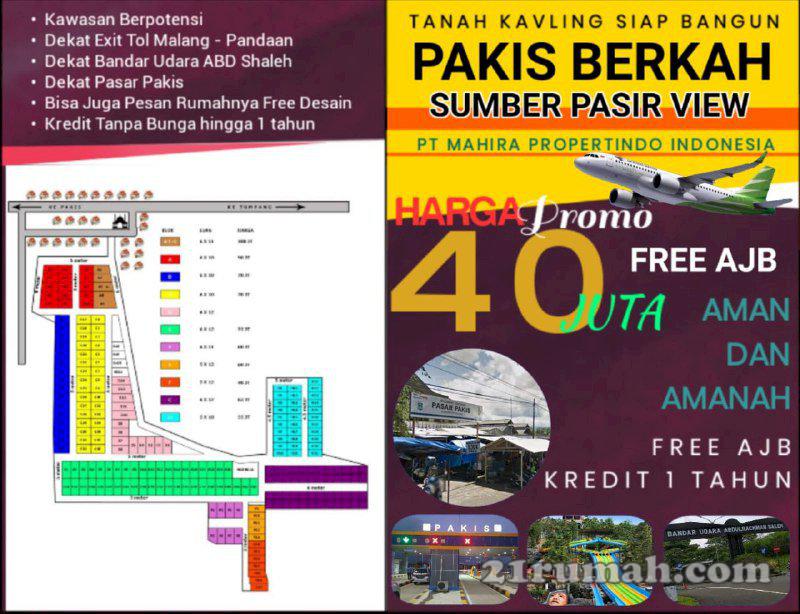 Kavling Dekat Bandara Dan exit tol Di pakis malang