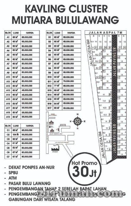 Rumah Dan tanah Kavling Cluster mutiara Bululawang 