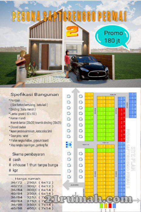 Perumahan Dekat Bandara Dan Exit Tol Pesona Saptorenggo Permai