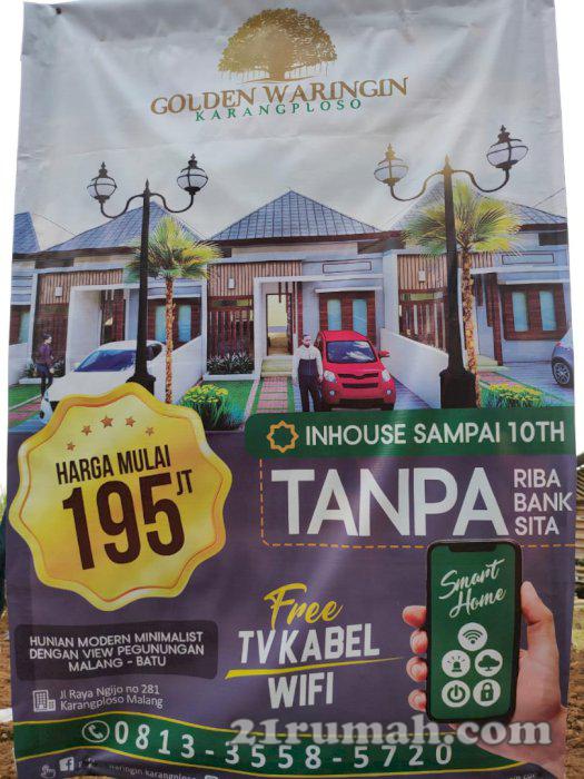 Perumahan murah bisa INHOUSE 10 tahun di Golden Waringin Karangploso