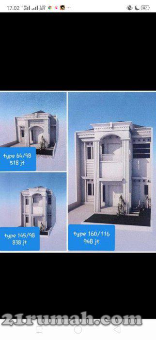 Cluster Rumah Mewah 1 Lantai dan 2 Lantai