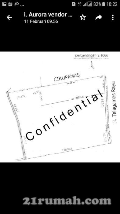 Tanah di jalan Utama Kawasan Industri Cikupa