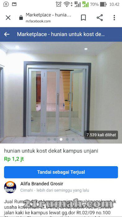 Rumah cocok untuk huni /kosan Dekat kam pus unjani