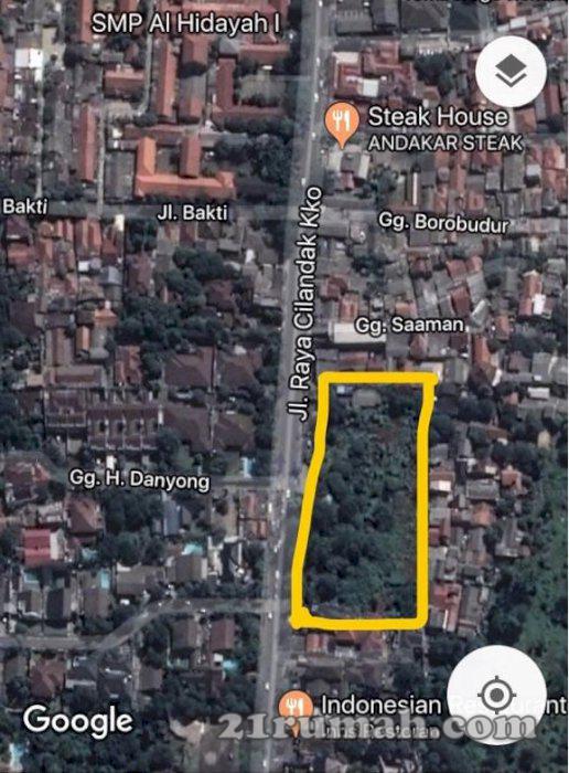 Dijual tanah strategis pusat kota 10.100m (1 Ha) di JL.Cilandak KKO JakSel