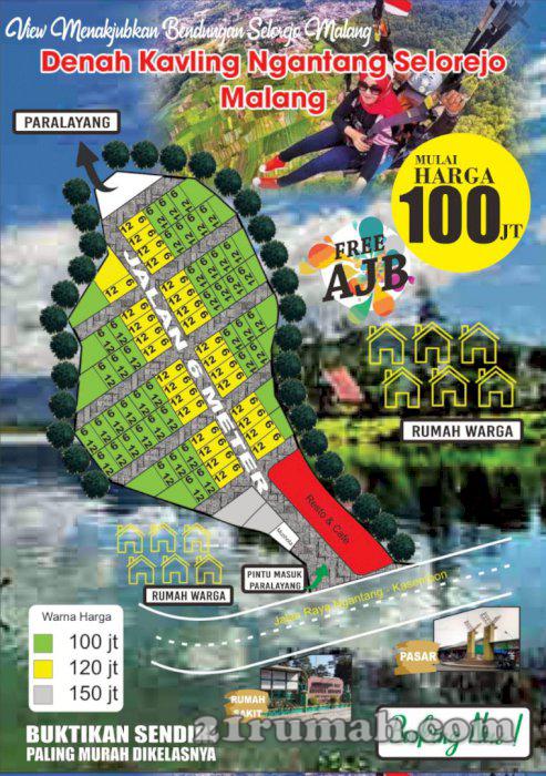 Tanah kavling murah dan luas strategis di selorejo