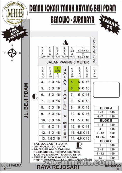 Tanah Kavling Murah dan Strategis di Surabaya*